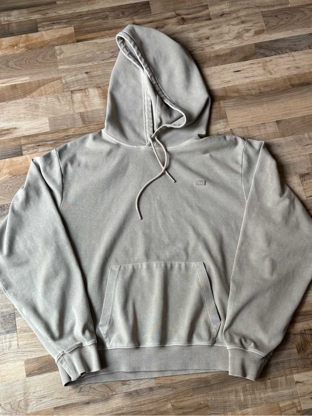 Kith Women's Jane Hoodie Tonal Logo Nude Taupe Medium Streetwear Athleisure M